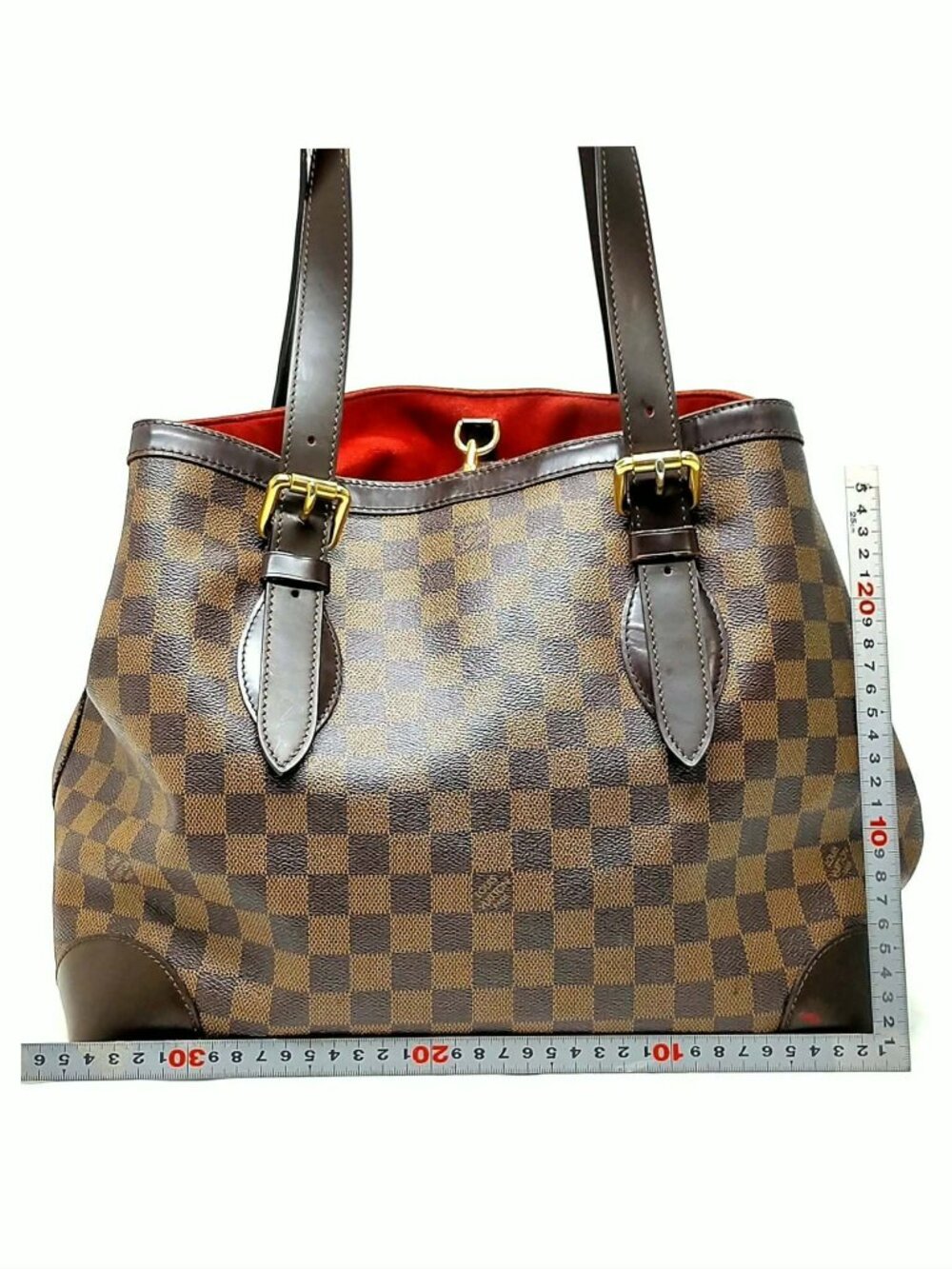 Authentic Louis Vuitton Hampstead MM Damier Ebene Tote Brown LV Shoulder Bag - Picture 3 of 16